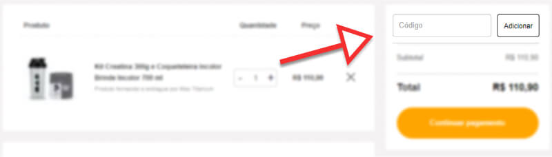 Tutorial como usar cupom Max Titanium